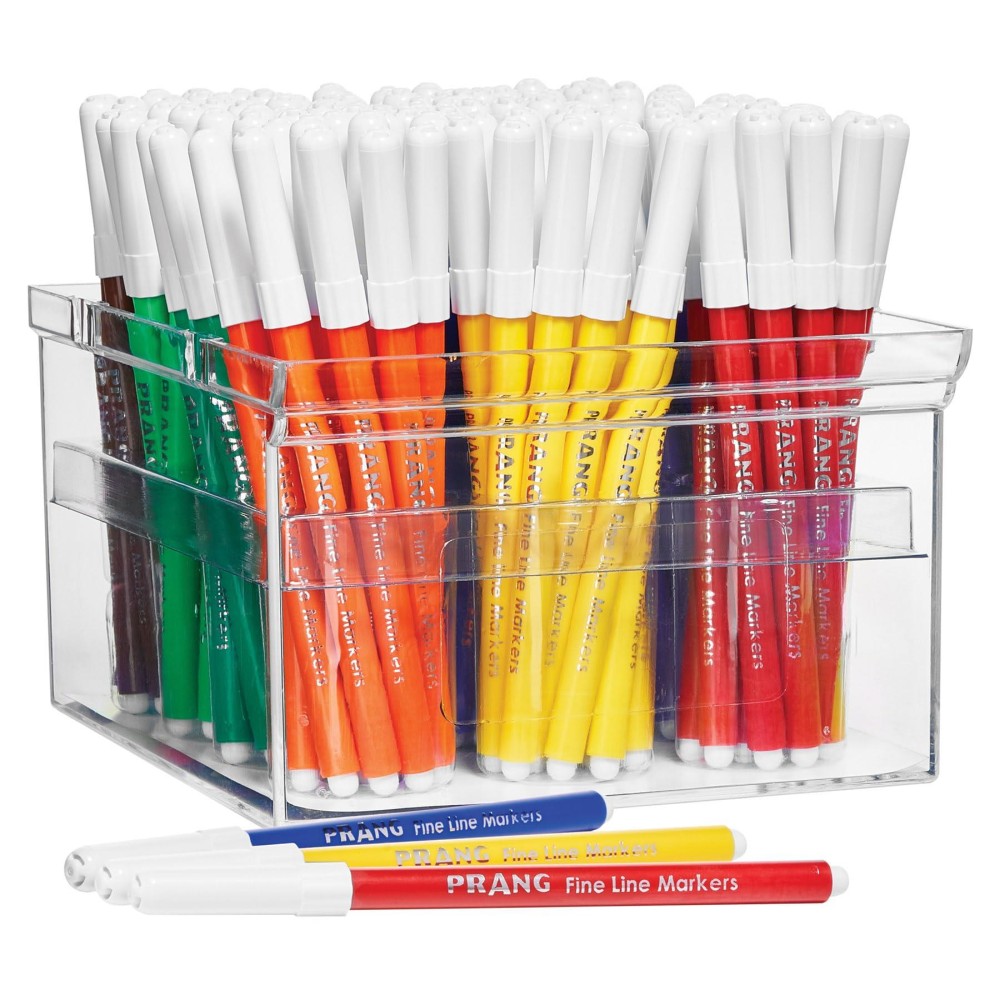 Prang Classic Art Markers Classroom Pack Fine Tip Assorted Colors 144 Count