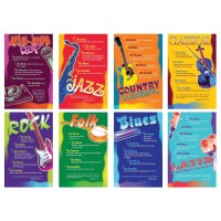 North Star Teacher Resource Nst3059 Music Genres Bulletin Board Set Set Of 8 Posters