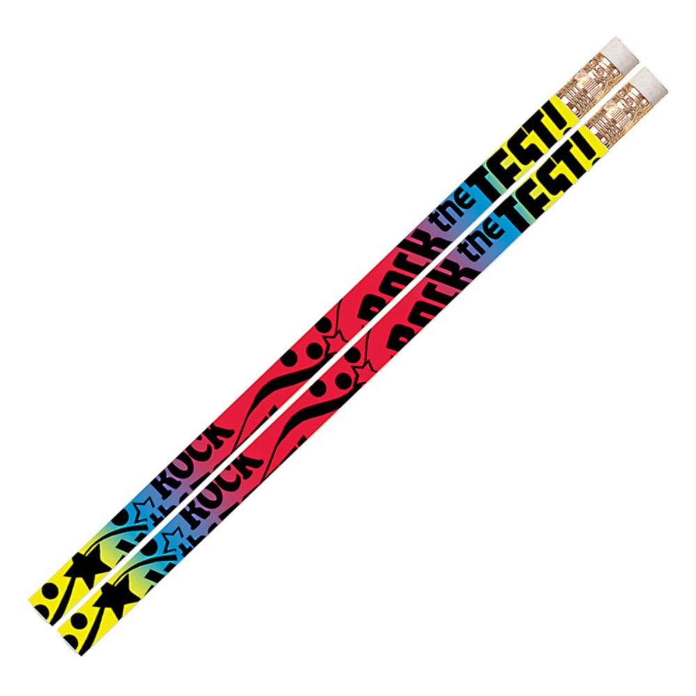 Musgrave Pencil Company Rock The Test Motivational Pencil Pack Of 12 Multi