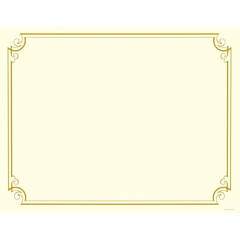 Great Papers Golden Scroll Gold Foil Certificate 85 X 11 12 Count 2011859