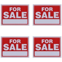 For Sale Sign 9 X 12 Inch 4 Pack