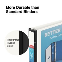 112 Inch Staples Better View Binders With Drings White