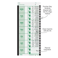 Lathem Weekly Thermal Print Time Cards Single Sided 2100Hd And 800P Time Clocks 9 100 Pack E8100