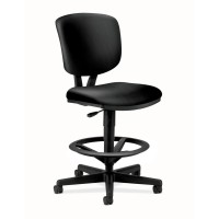 Hon Volt Task Stool Leather Office Stool For Standing Desk Black H5705