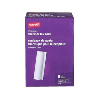 Staples 269571 Thermal Fax Paper White 98Ft L X 8 12Inch W 6 Rollsct