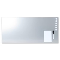 Steelmaster By Banksupplies Magnetic Bulletin Board 30 X 14 Inches Silver Includes 6 Magnets 4 X 6 Dry Erase Board Dry