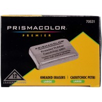 Prismacolor Eraser Kneaded Rubber Eraser Large Grey 12 Pack