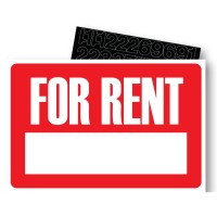 Headline Sign 9399 For Rent Sign With Stickon Numbers 8 Inches By 12 Inches