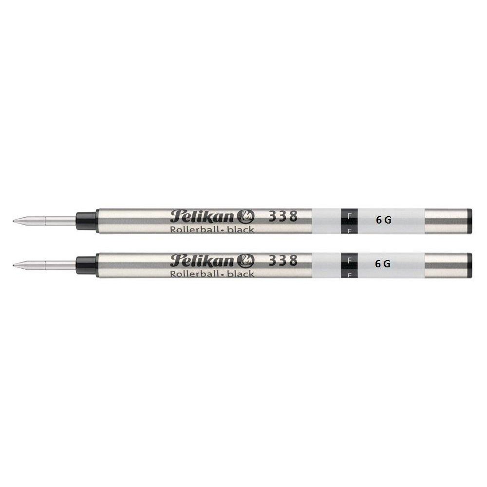 Pelikan 338 Fine Rollerball Refill Black Pack Of 2