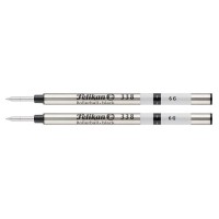 Pelikan 338 Fine Rollerball Refill Black Pack Of 2