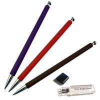 Kitaboshi Lead Holder 2Mm Black Body And Sharpener Set Otp680Bst