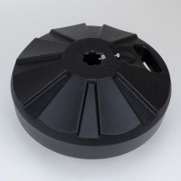 16 diam Plastic Umbrella Base up to 50 lbs Black