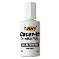 1 X Bic 20Ml 07 Fl Oz Witeout Cover It Correction Fluid