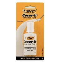 1 X Bic 20Ml 07 Fl Oz Witeout Cover It Correction Fluid