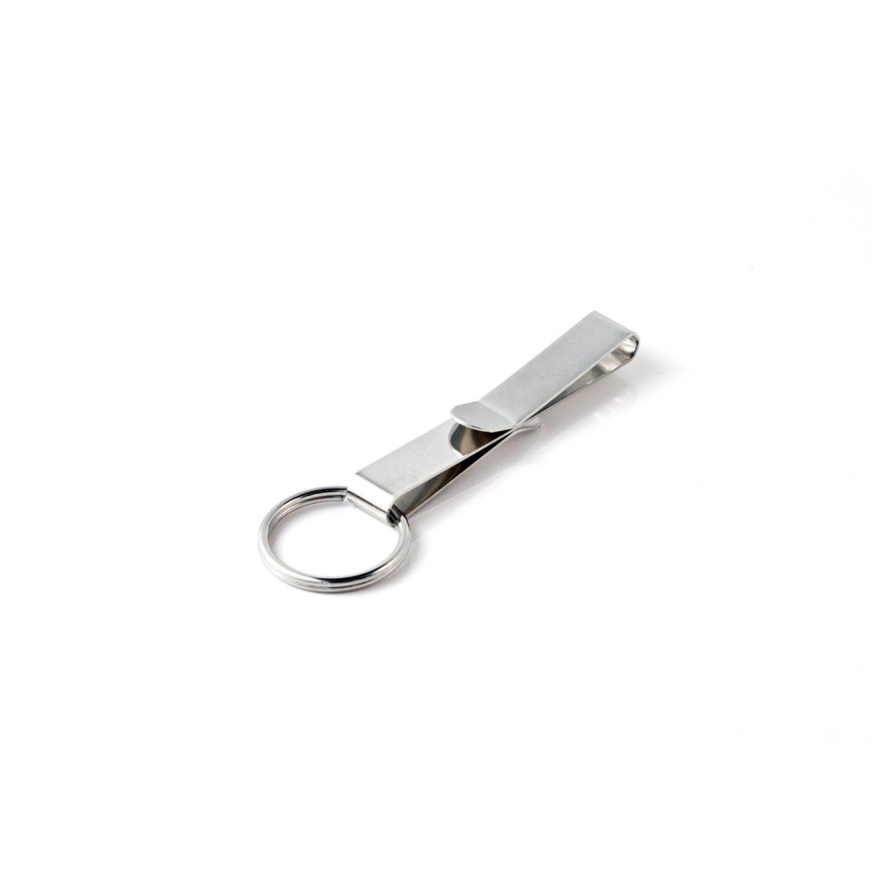 Keybak Key Holder Belt Clip Key Accessory With Split Ring Steel Belt Clip Chrome 0303131