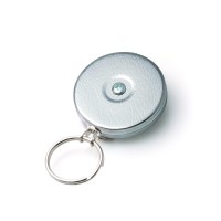 Keybak Original Steel Cable Retractable Keychain With A 48 Stainless Steel Cable Chrome Front Steel Belt Clip 8 Oz Retrac