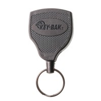 Keybak Super48 Hd 8Oz Locking Retractable Keychain 48 Stainless Steel Cable Black Polycarbonate Case Steel Belt Clip Ove