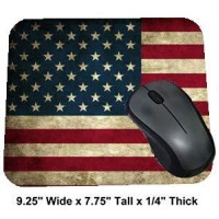 Us American Flag Grunge Thick Mouse Pad