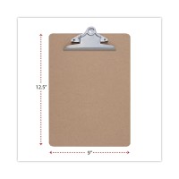 Universal 40304 Hardboard Clipboard 1Inch Capacity Holds 8 12 X 11 Brown