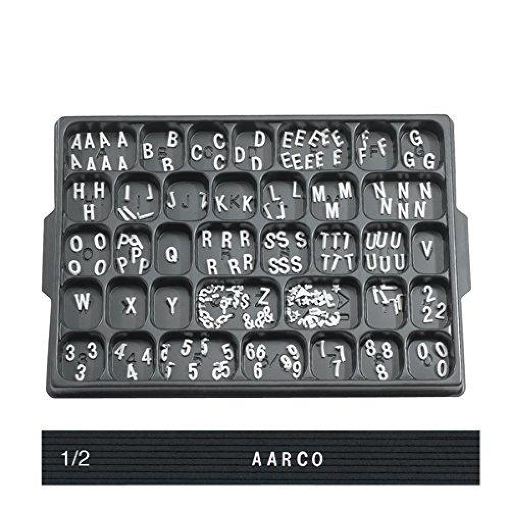 Aarco 12 Helvetica Universal Single Tab Letter And Number Double Set 330 Characters