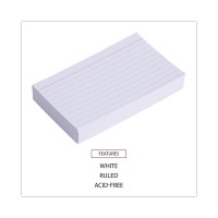 Universal 47210 Ruled Index Cards 3 X 5 White 100Pack