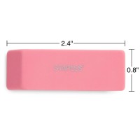 Staples Pink Wedge Erasers 3Pack