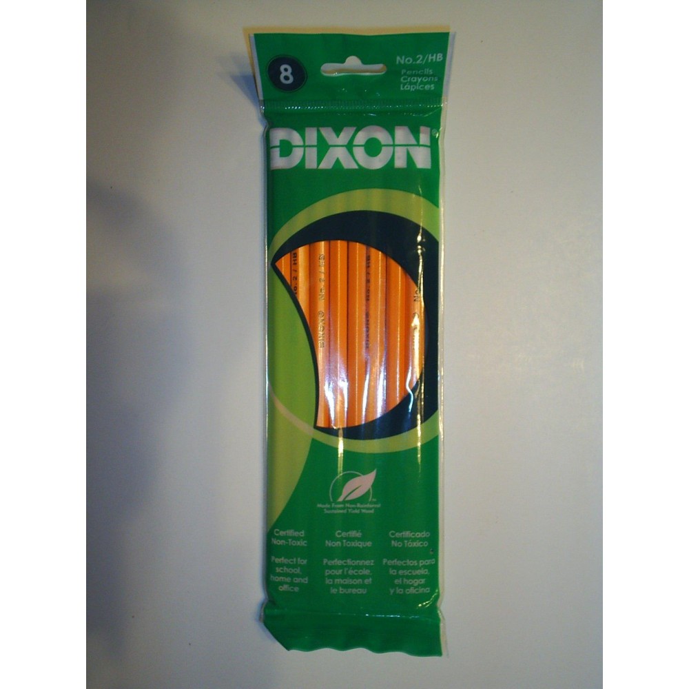 Dixon Pencils No2Hb 8Pcpk