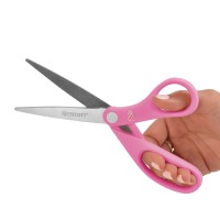 Westcott 15387 8Inch Pink Ribbon Stainless Steel Scissors For Office And Home