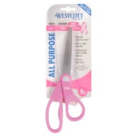 Westcott 15387 8Inch Pink Ribbon Stainless Steel Scissors For Office And Home