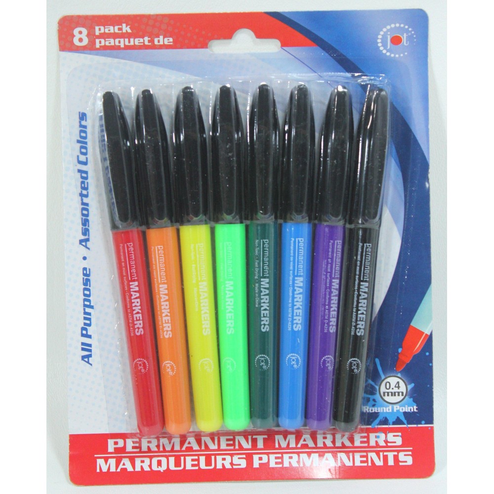 Jot All Purpose Assorted Permanent Markers 8