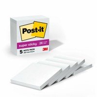 Postit Super Sticky Notes 3X3 In 5 Pads 2X The Sticking Power White Recyclable6545Ssw