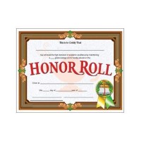 Certificates Honor Roll 30Pk Supplies 85 X 11 Inkjet Laser Incentives Motivators Hva612 Flipside