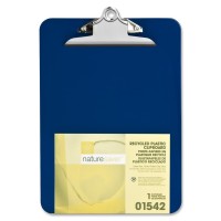 Nature Saver 01542 Plastic Clipboard Recycled 1Inch Cap 9Inch X12Inch Blue