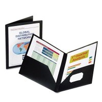 Oxford Viewfolio Twin Pocket Window Portfolio Letter 85 X 11 95 X 1162 100 Sheet 1 Each Black