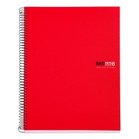 Miquelrius 825 X 1175 A4 Wirebound Notebook 6Subject Graph Paper Red