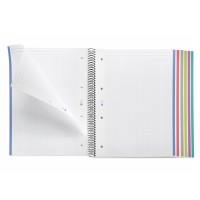 Miquelrius 825 X 1175 A4 Wirebound Notebook 6Subject Graph Paper Red