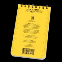 Rite In The Rain Weatherproof Top Spiral Notebook 3 X 5 Yellow Cover Universal Pattern No 135