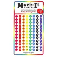 Medium 14 Removable Numbered 1120 Markit Brand Dots For Maps Reports Or Projects Eight Color Pack