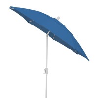 9 Oct Home Patio Tilt Umbrella 8 Rib Crank White with Pacific Blue spun acrylic canopy