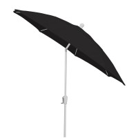 9 Oct Home Patio Tilt Umbrella 8 Rib Crank White with Black spun acrylic canopy