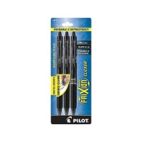 Pilot Frixion Clicker Erasable Refillable Retractable Gel Ink Pens Fine Point Black Ink 3Pack 31464