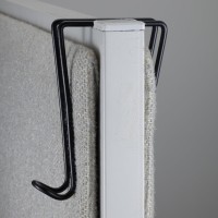 Officemate Wire Cubicle Hook One Side Fits Partitions Up To 25Inch Black 22007