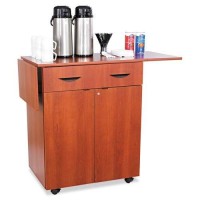 Safco Products 8962Cy Hospitality Service Cart Cherry