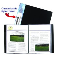 Cline 24Pocket Bound Sheet Protector Presentation Book 48Page Capacity For 85 X 11Inch Inserts Black 33240