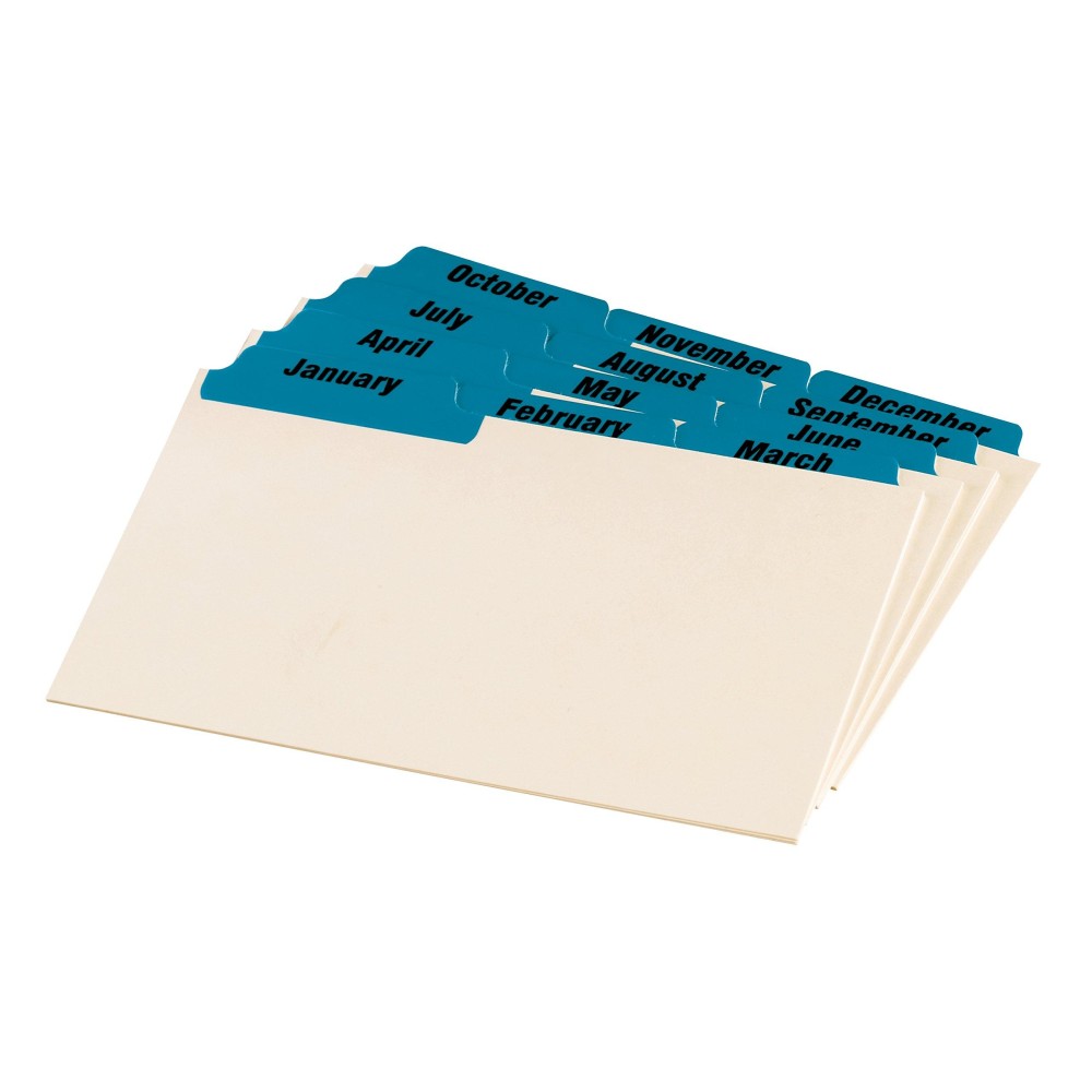 Oxford Durable Index Card Guide 4 X 6 Jan Dec Blue 04613