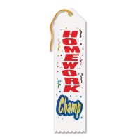 Homework Champ Award Ribbon