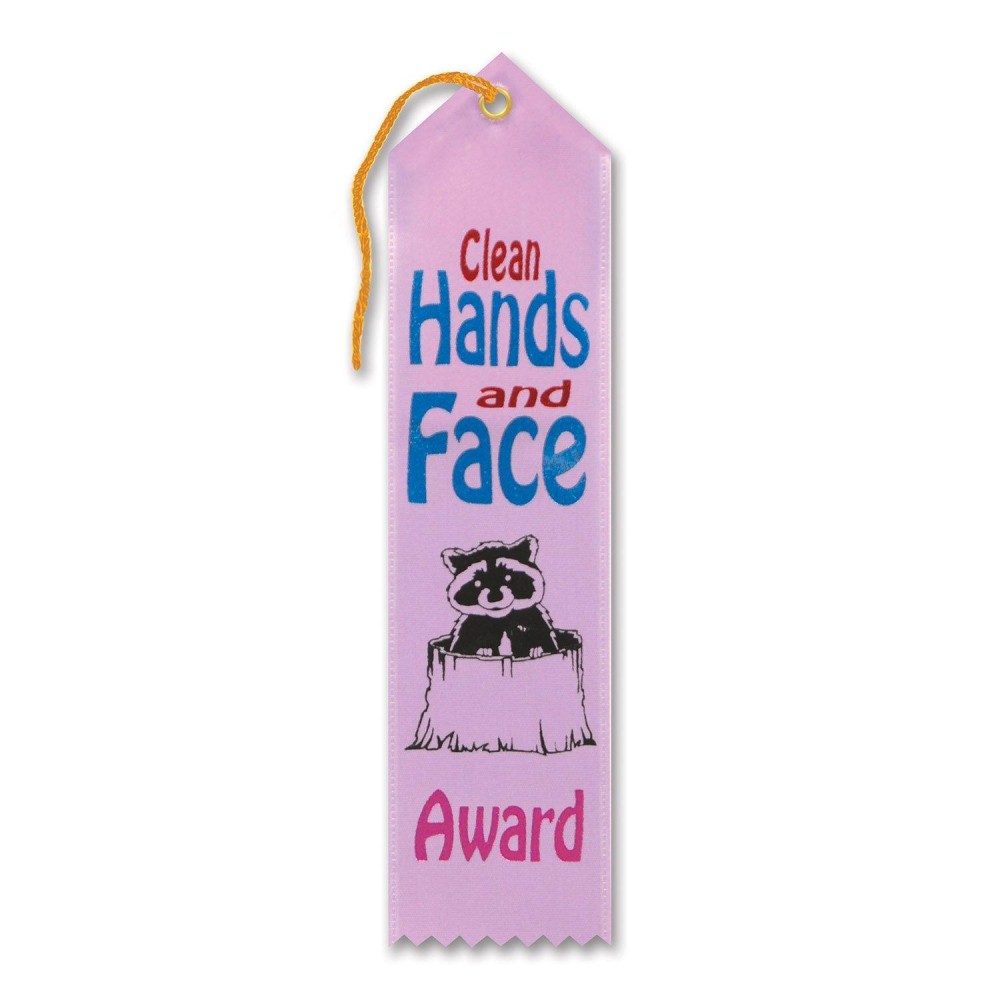 Clean Hands Face Award Ribbon