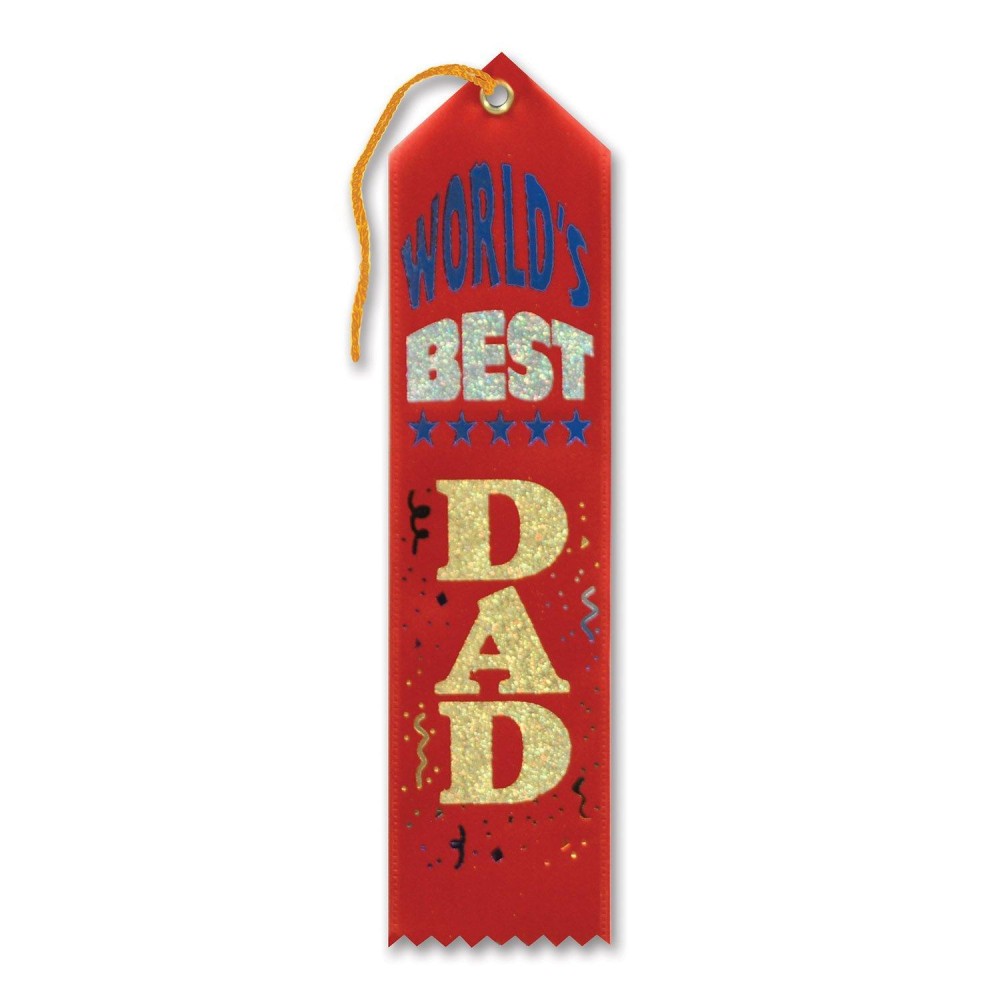 Worlds Best Dad Award Ribbon