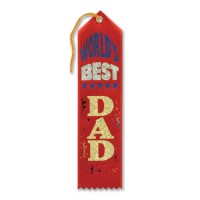 Worlds Best Dad Award Ribbon