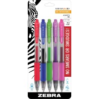 Zebra Pen Sarasa X20 Retractable Gel Ink Pens Medium Point 07Mm Fashion Assorted Color Rapid Dry Ink 5 Pack Packaging May V